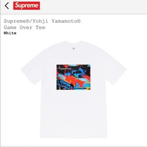 Authentic Supreme X Yohji Yamamoto Game Over Tee